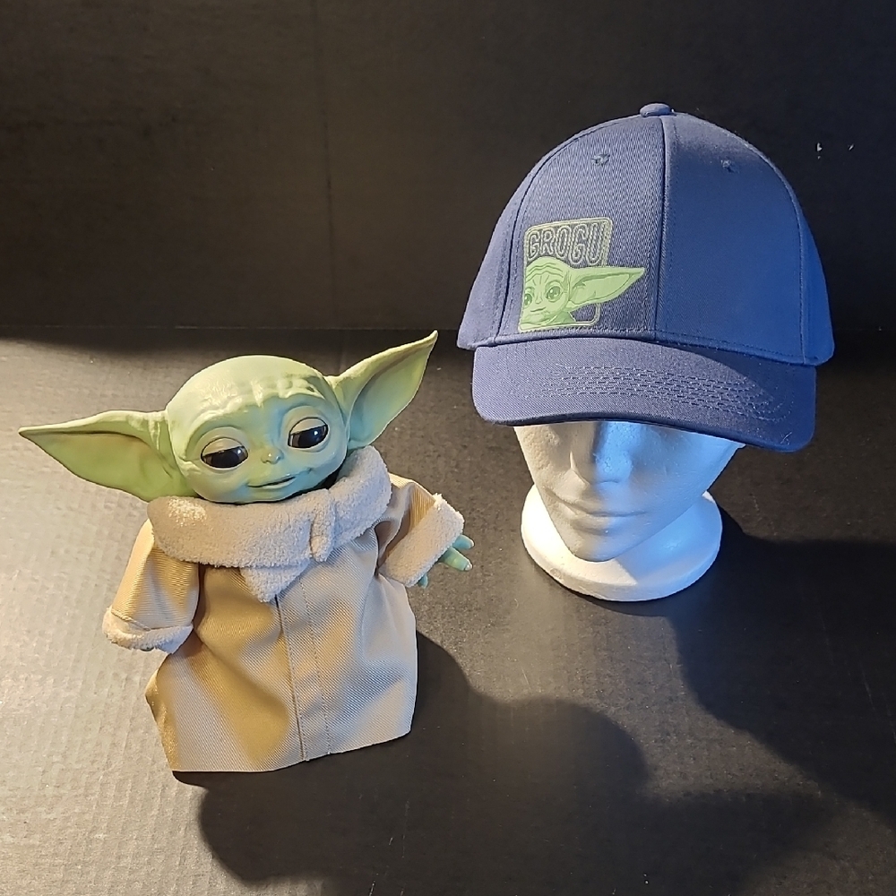 Star Wars Animated Grogu Plush and Cap Set - Green and Blue